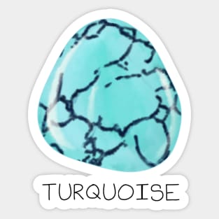 Turquoise Crystal December Birthstone Sticker